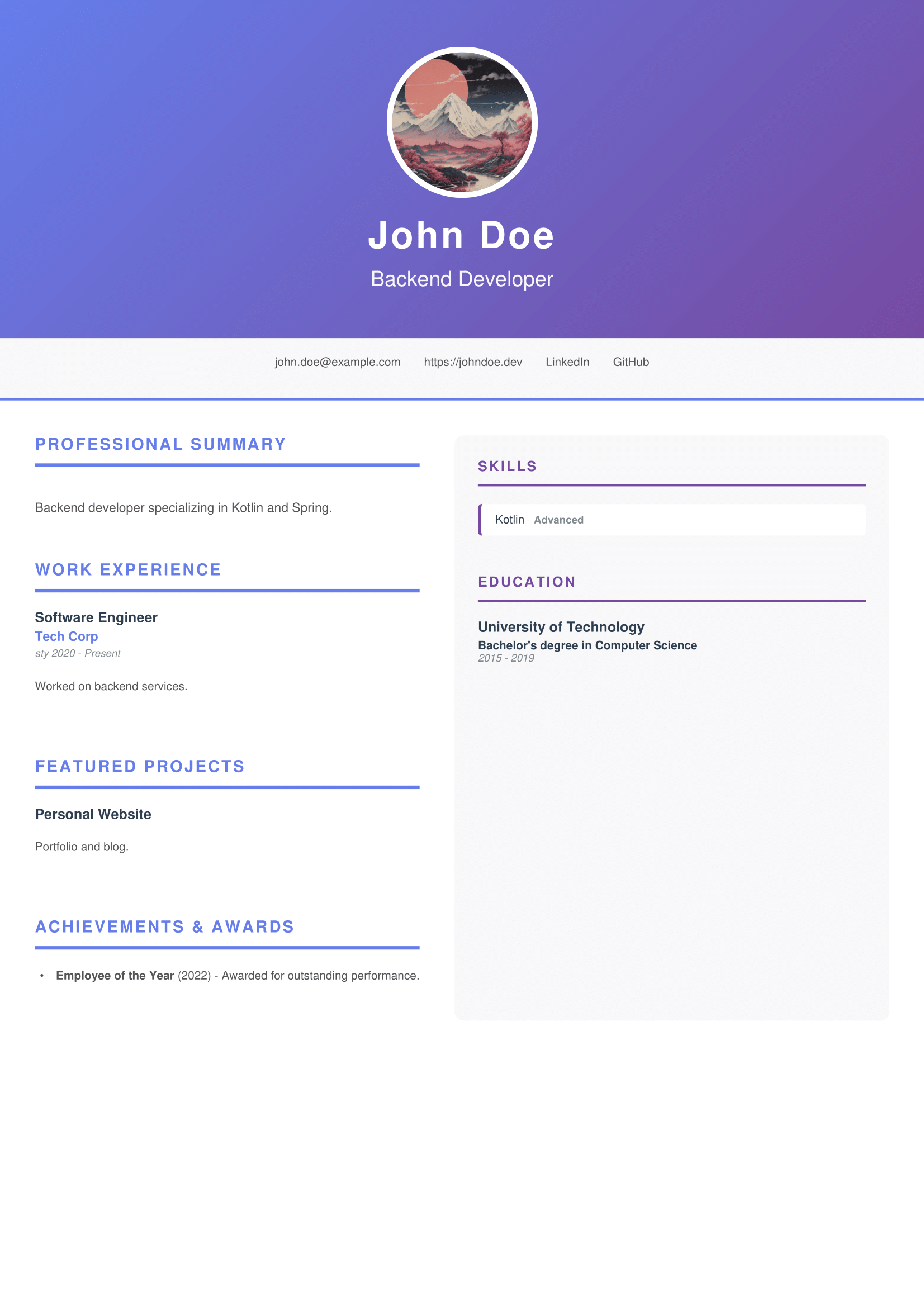 Professional resume creation illustration